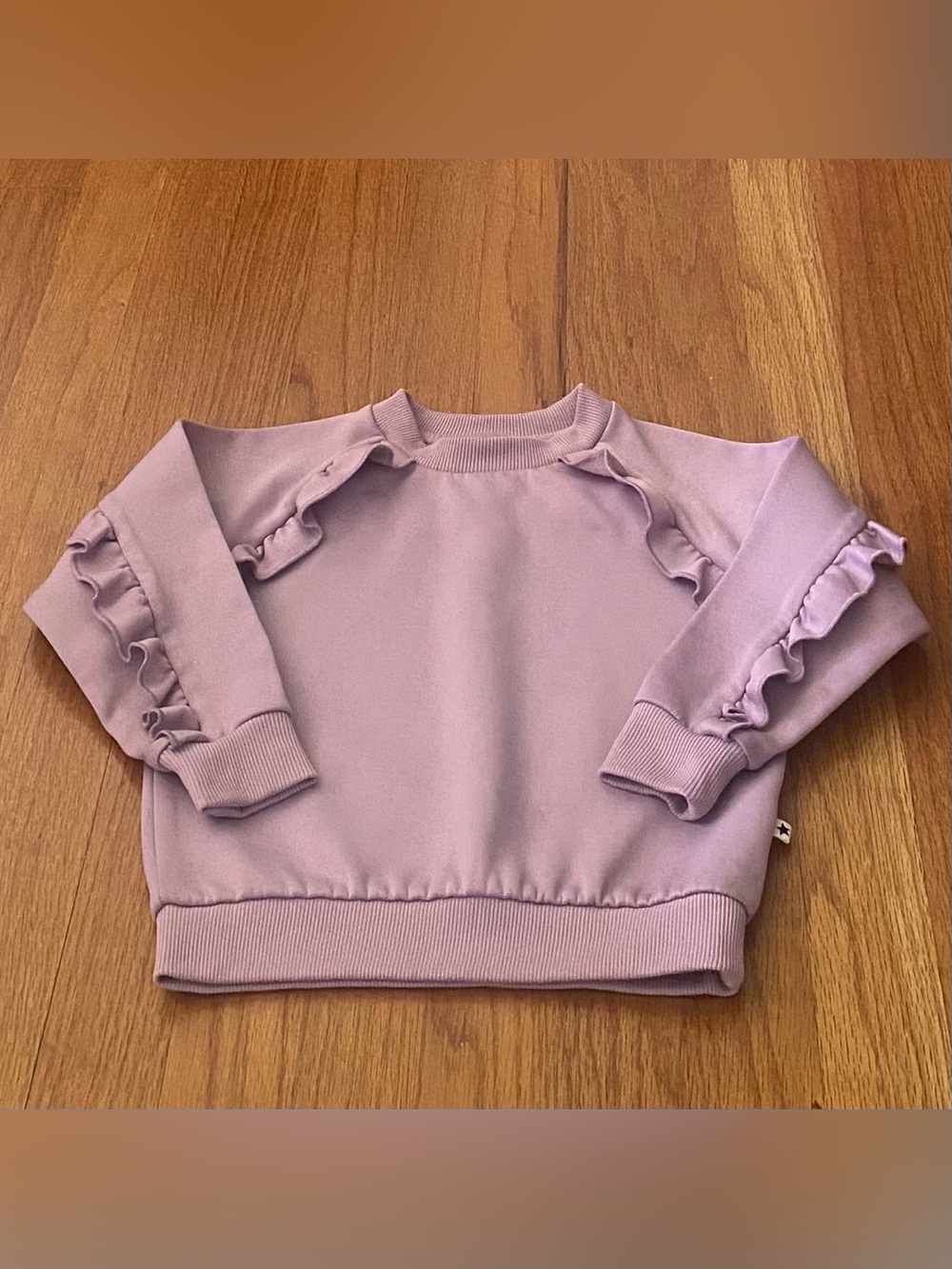 Molo Lavender Ruffle Sleeve Sweatshirt
